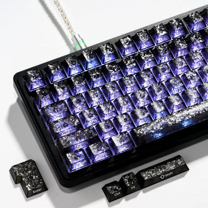 XVX Forged Carbon-Look Cherry Profile Side-Printed PC Keycap Set