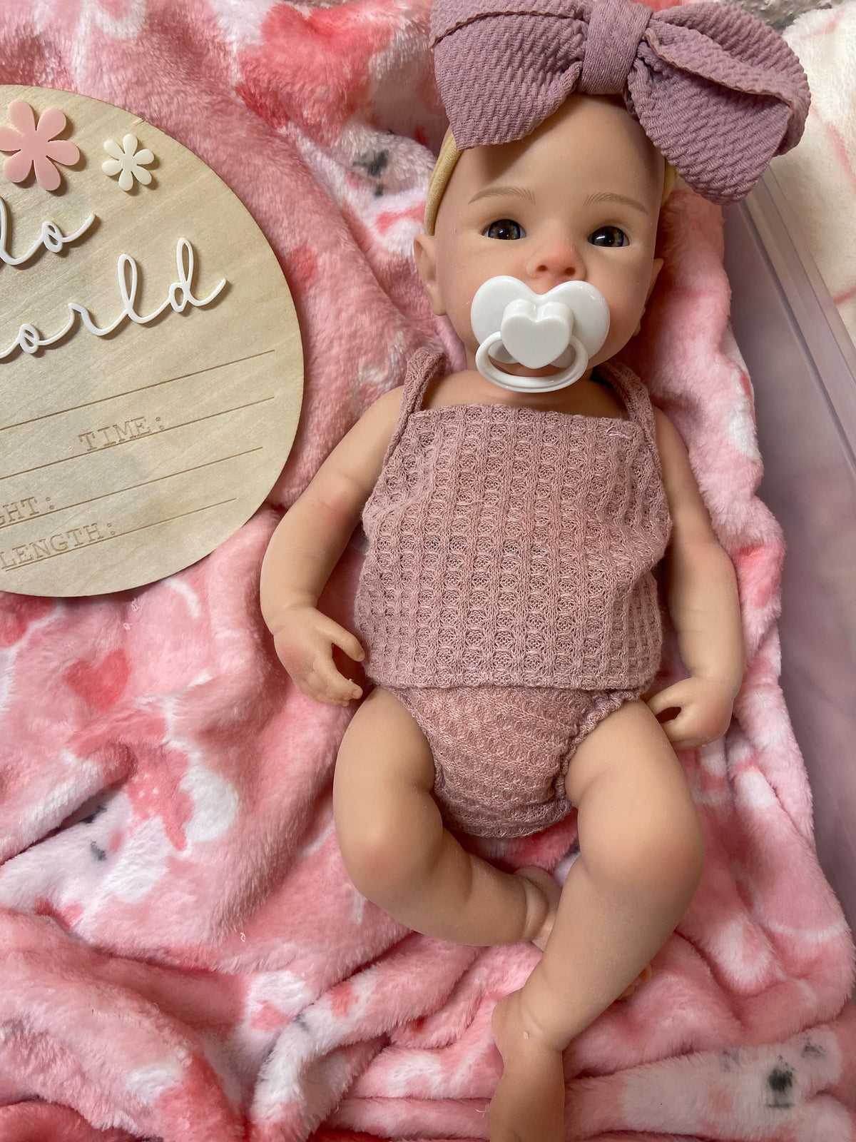 Phoebe 12 in Full Silicone reborn baby Micro Baby open mouth approx 3lbs