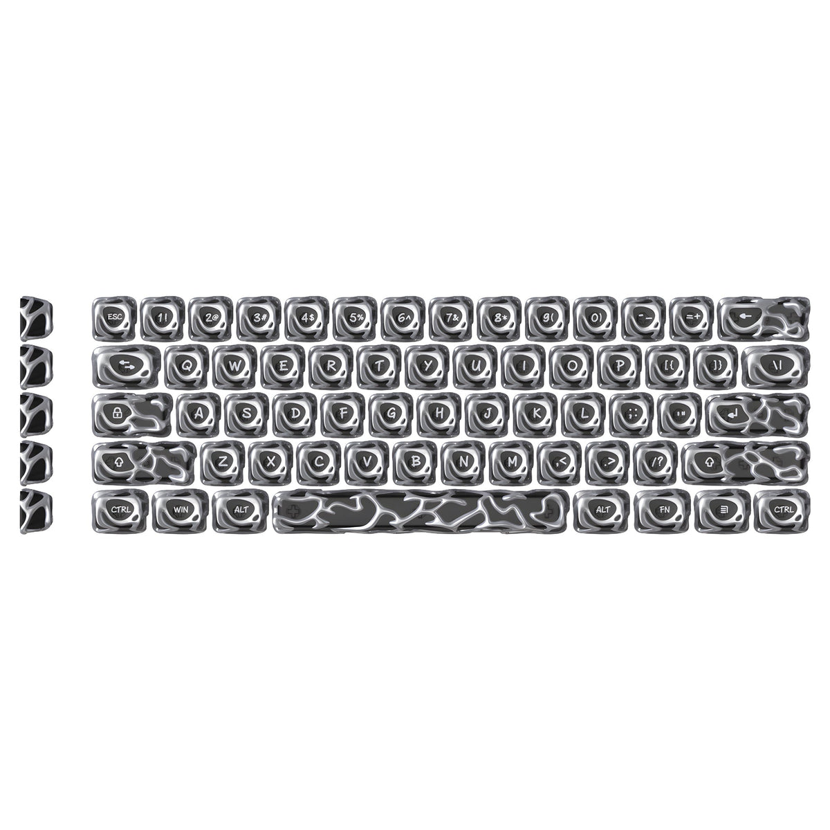 XVX Venom Themed Liquid Metallic Electroplating ABS+PC Keycap Set