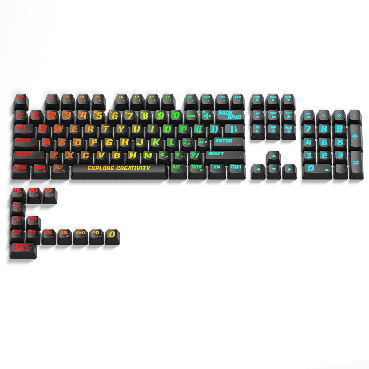 XVX IMD MIAMI Pattern Shine-Through OEM Profile 118-Key Keycap Set