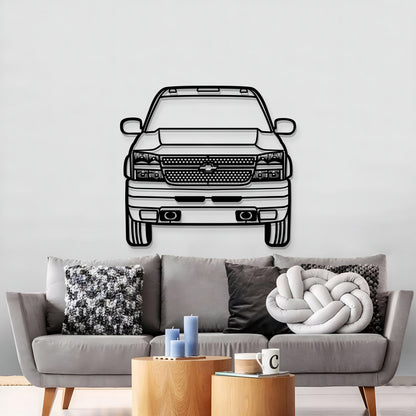 2007 Silverado Duramax 3500 Front View Metal Car Wall Art - MT1333
