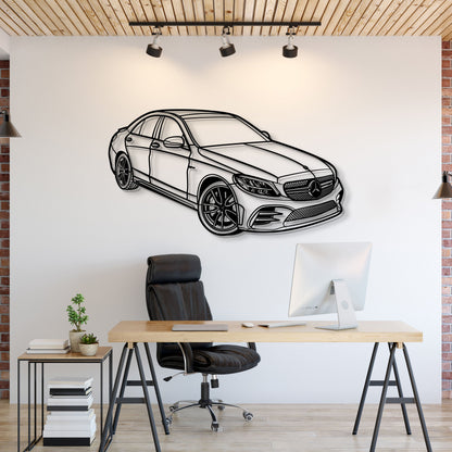 2020 C43 AMG Perspective Metal Car Wall Art - MT1317