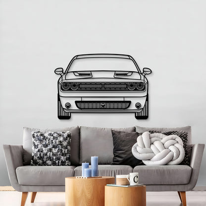 2021 Challenger Front View Metal Car Wall Art - MT1342