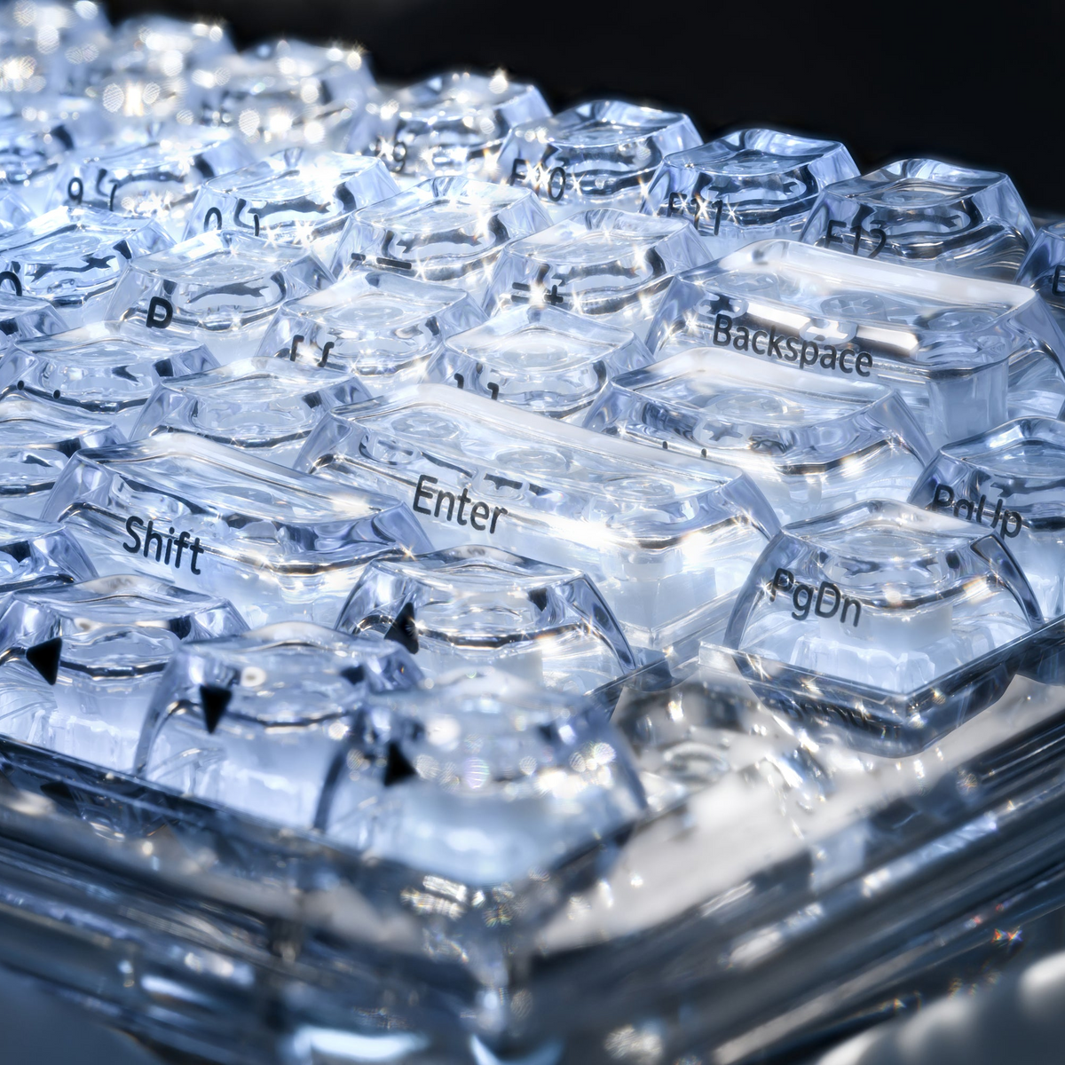 XVX Arctic Transparent SA Profile Double-Shot 128-Key PC Keycap Set