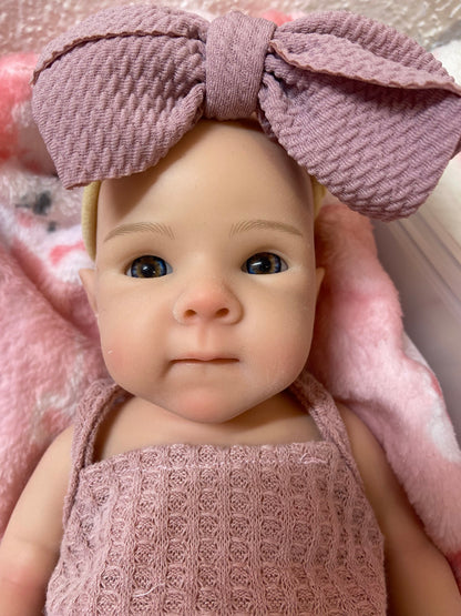 Phoebe 12 in Full Silicone reborn baby Micro Baby open mouth approx 3lbs