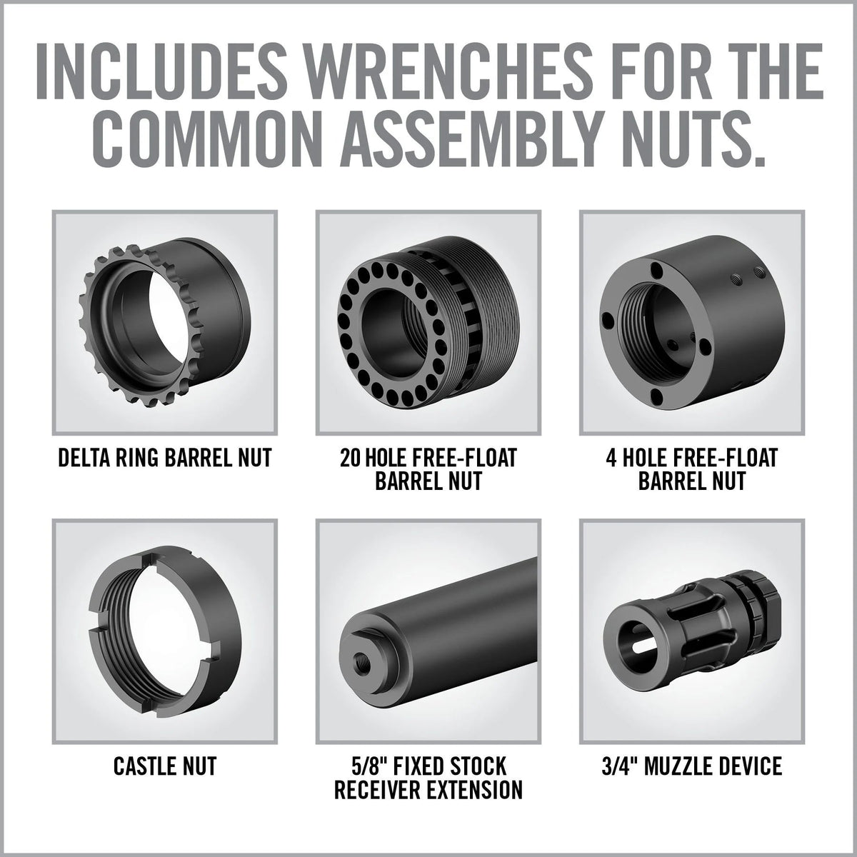 Master-Fit A2/AR15 Crowfoot Wrench Set