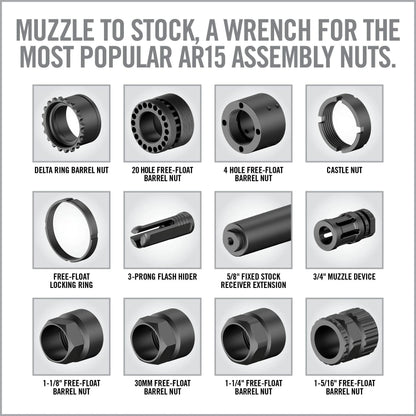 Master-Fit 13-Piece AR15 Crowfoot Wrench Set