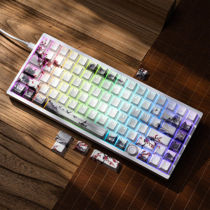 XVX PRISM Shine-Through Double-Shot Cherry Profile 142-Key PBT Keycap Set