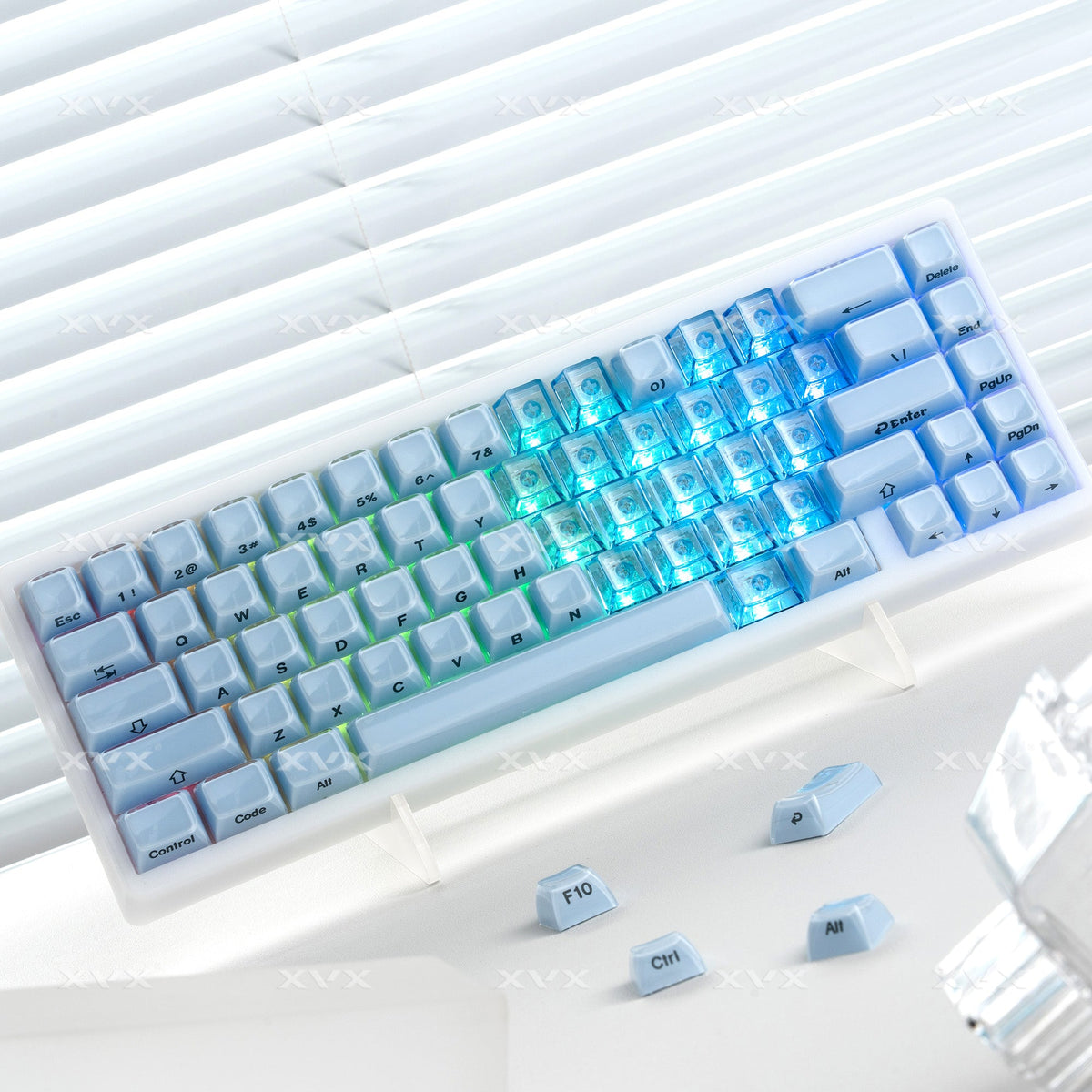 XVX Fizz Heart Series Cherry Profile PC 21-Key Artisan Keycap Set