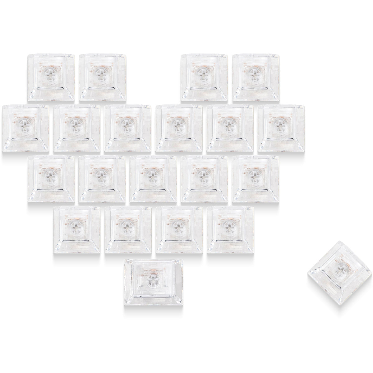 XVX Fizz Heart Series Cherry Profile PC 21-Key Artisan Keycap Set