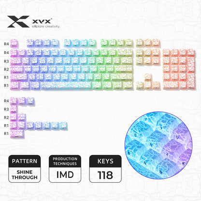 XVX IMD Spider Web Shine-Through OEM Profile 118-Key Keycap Set