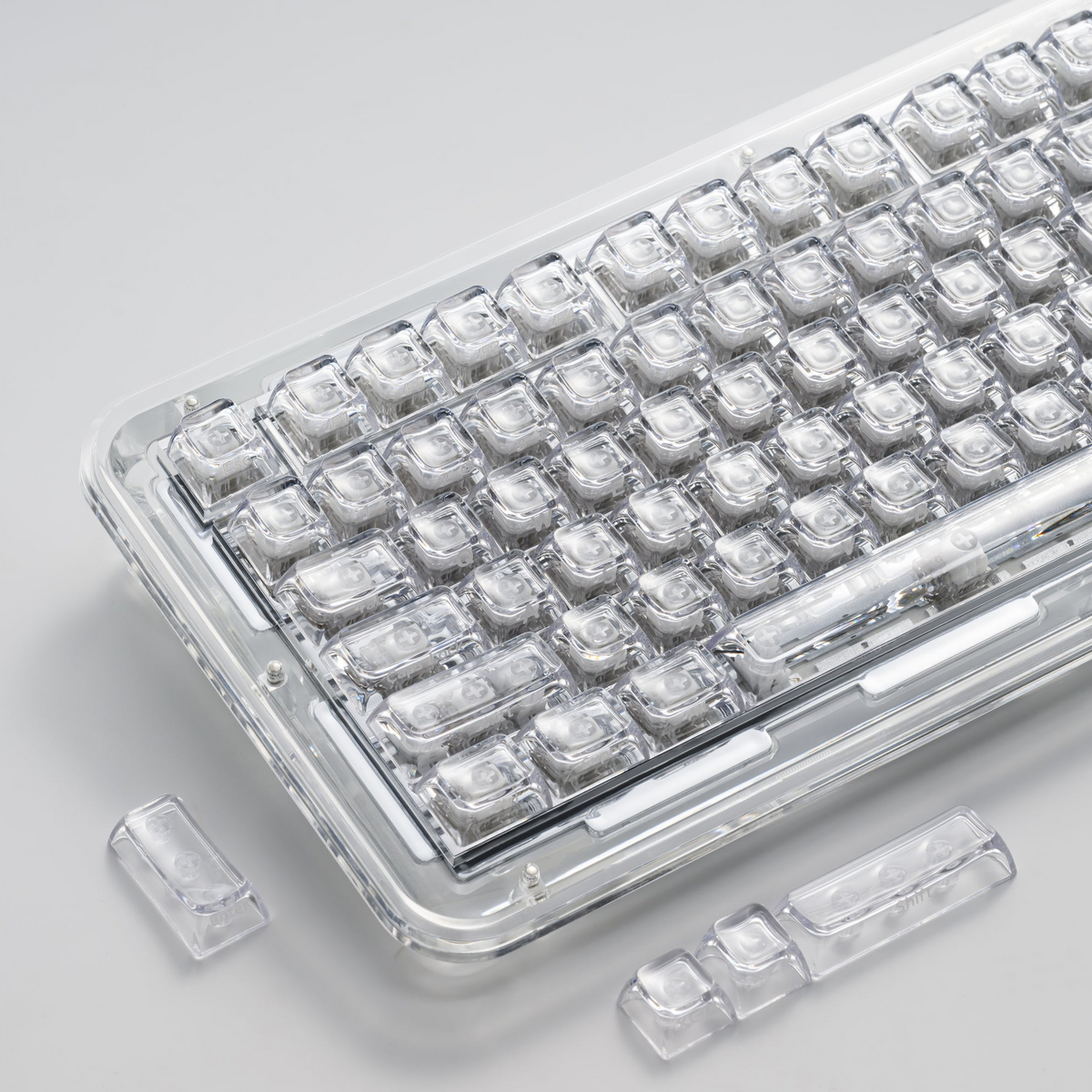 XVX Arctic Transparent SA Profile Double-Shot 128-Key PC Keycap Set