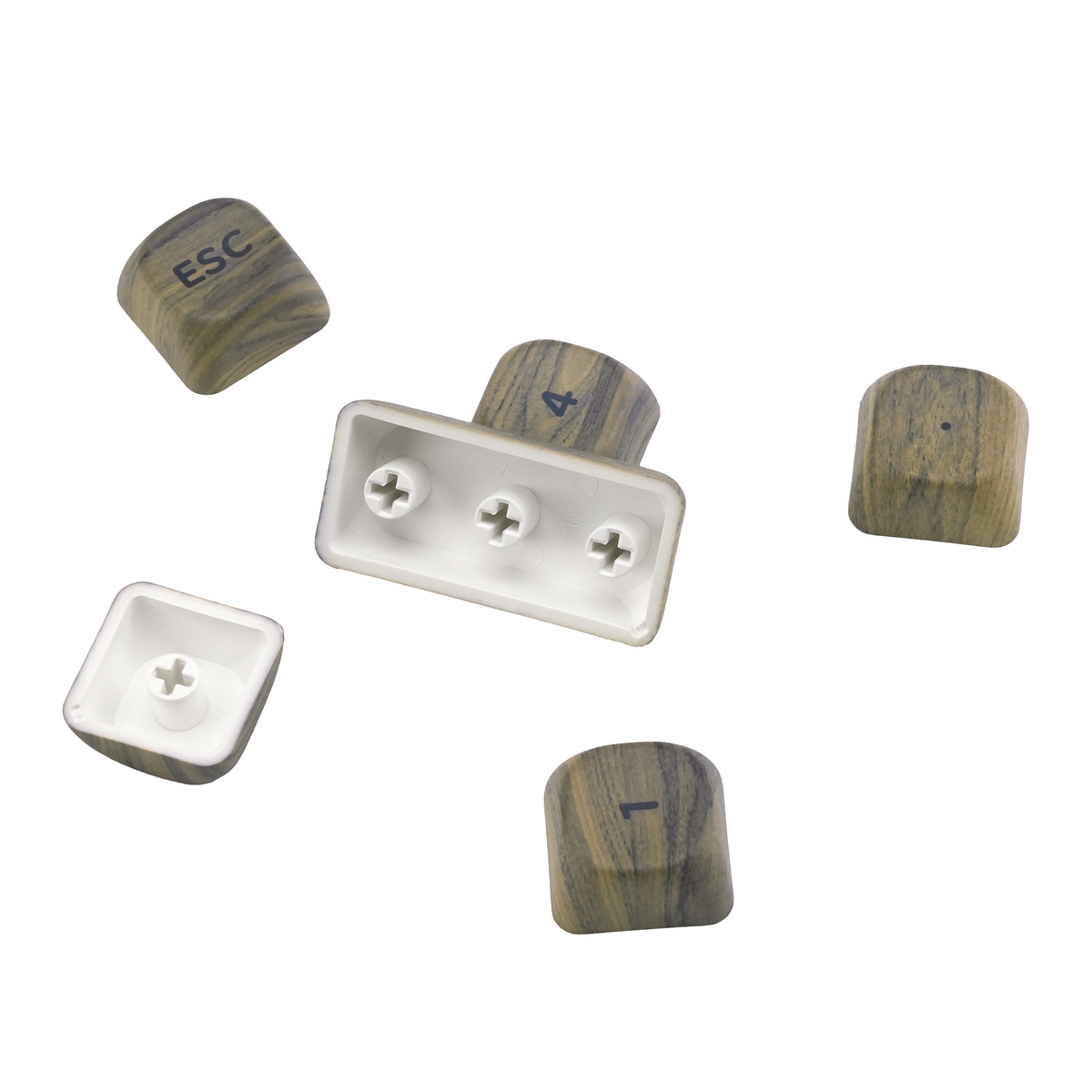 XVX Walnut Texture MOA  Profile Dye-Sublimation PBT 130-Key Keycap Set