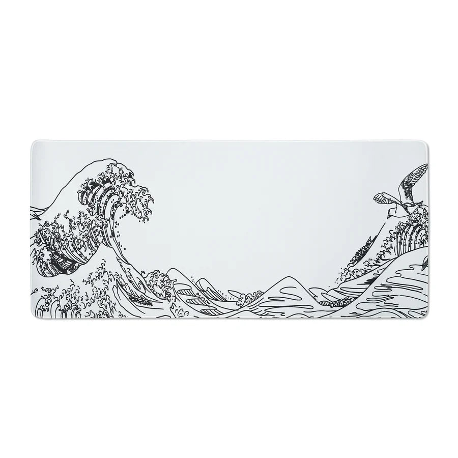 XVX Kanagawa Outline Themed Large Desk Mat