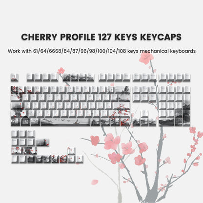 XVX Plum Blossom Cherry Profile Dye-Sublimation PBT Keycap Set