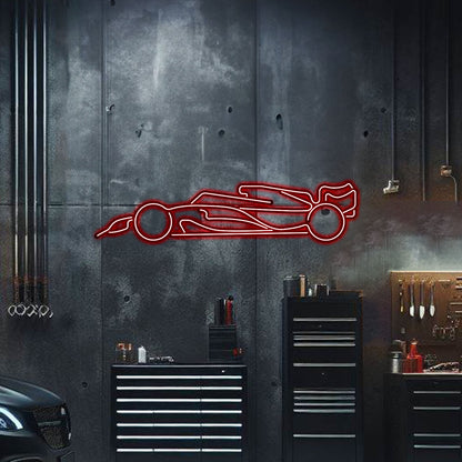 F1 Metal Neon Car Wall Art - MTN0024