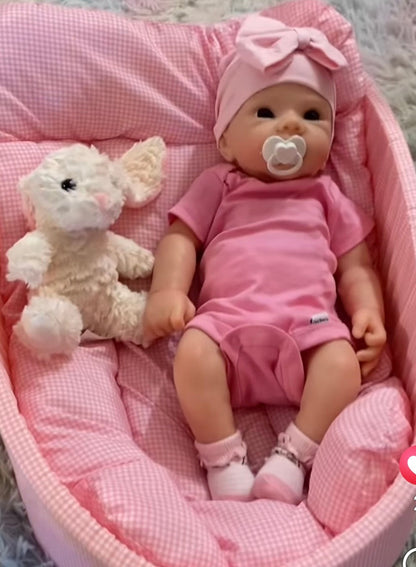 Phoebe 18in Full Premium No Seam lines Silicone Baby Girl open mouth no hair approx 7lbs EXTRA SOFT. Approx 10-15 Day tat
