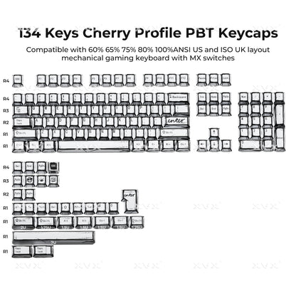 XVX Manga Graffiti Cherry Profile 134-Key Dye-Sublimation PBT Keycap Set