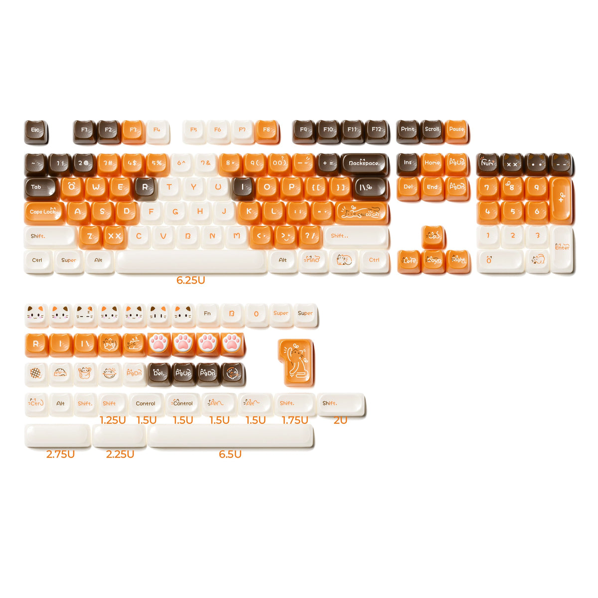 XVX House Cat Themed MAO Profile 149-Key Keycap Set