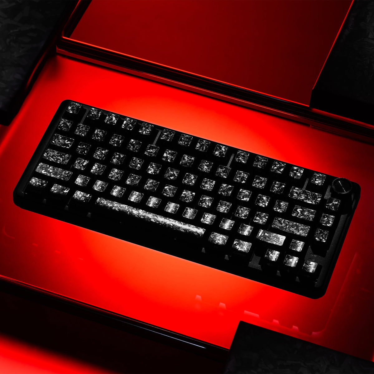 XVX Forged Carbon-Look Cherry Profile Side-Printed PC Keycap Set
