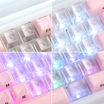 XVX Fizz Heart Series Cherry Profile PC 21-Key Artisan Keycap Set