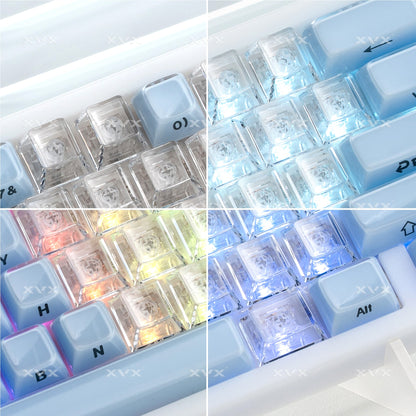 XVX Fizz Heart Series Cherry Profile PC 21-Key Artisan Keycap Set