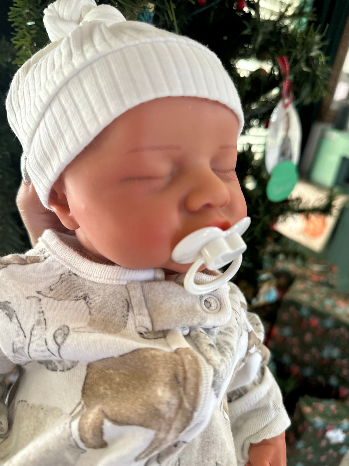 Joshua Full Silicone Baby boy tan skin tone Reborn 17-18 in approx 6lbs open mouth tat 10 days