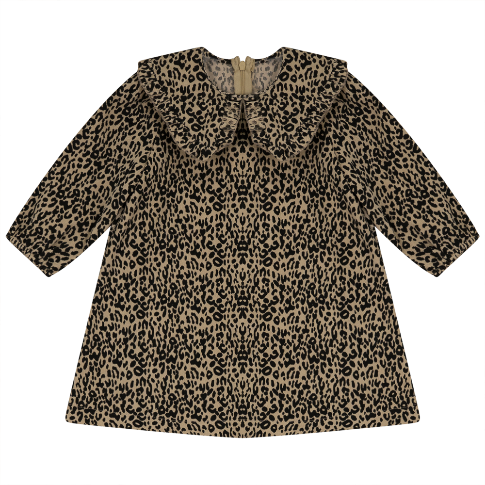 Lepord Print Corduroy Dress