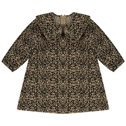 Lepord Print Corduroy Dress