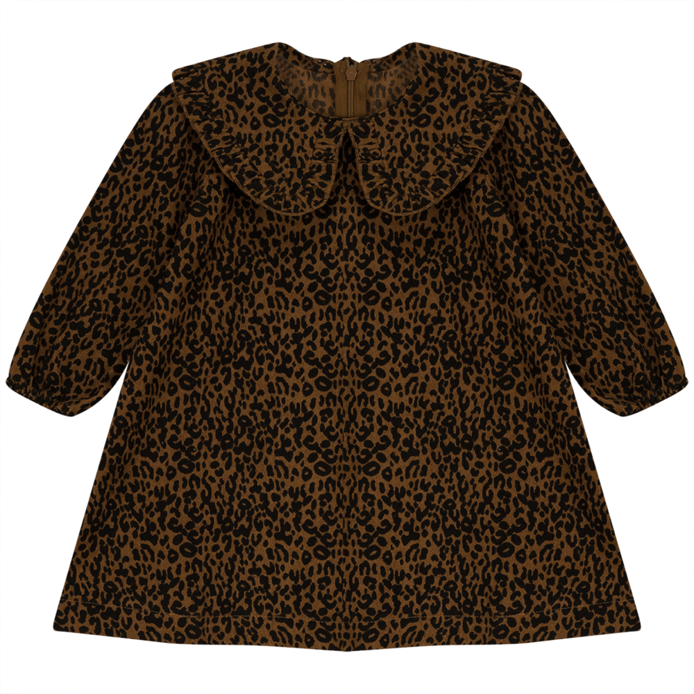 Lepord Print Corduroy Dress
