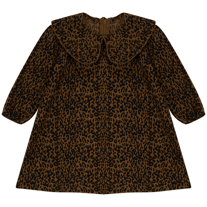 Lepord Print Corduroy Dress