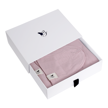 Bebe Bella Ribbed Blanket & Hat Set