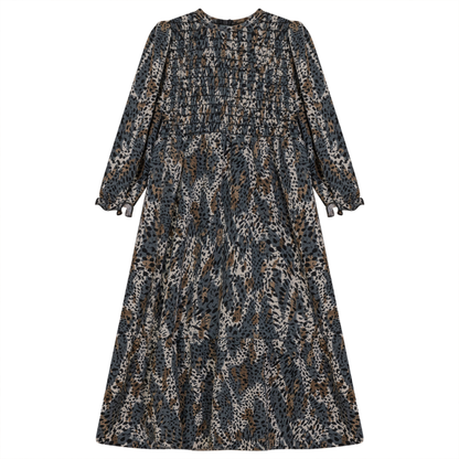 Smocked Dress With Zip