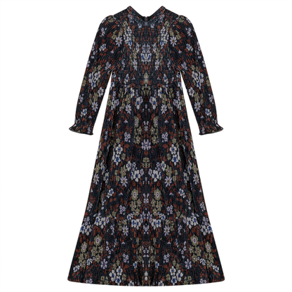 Tone On Tone Dress With Flower Print