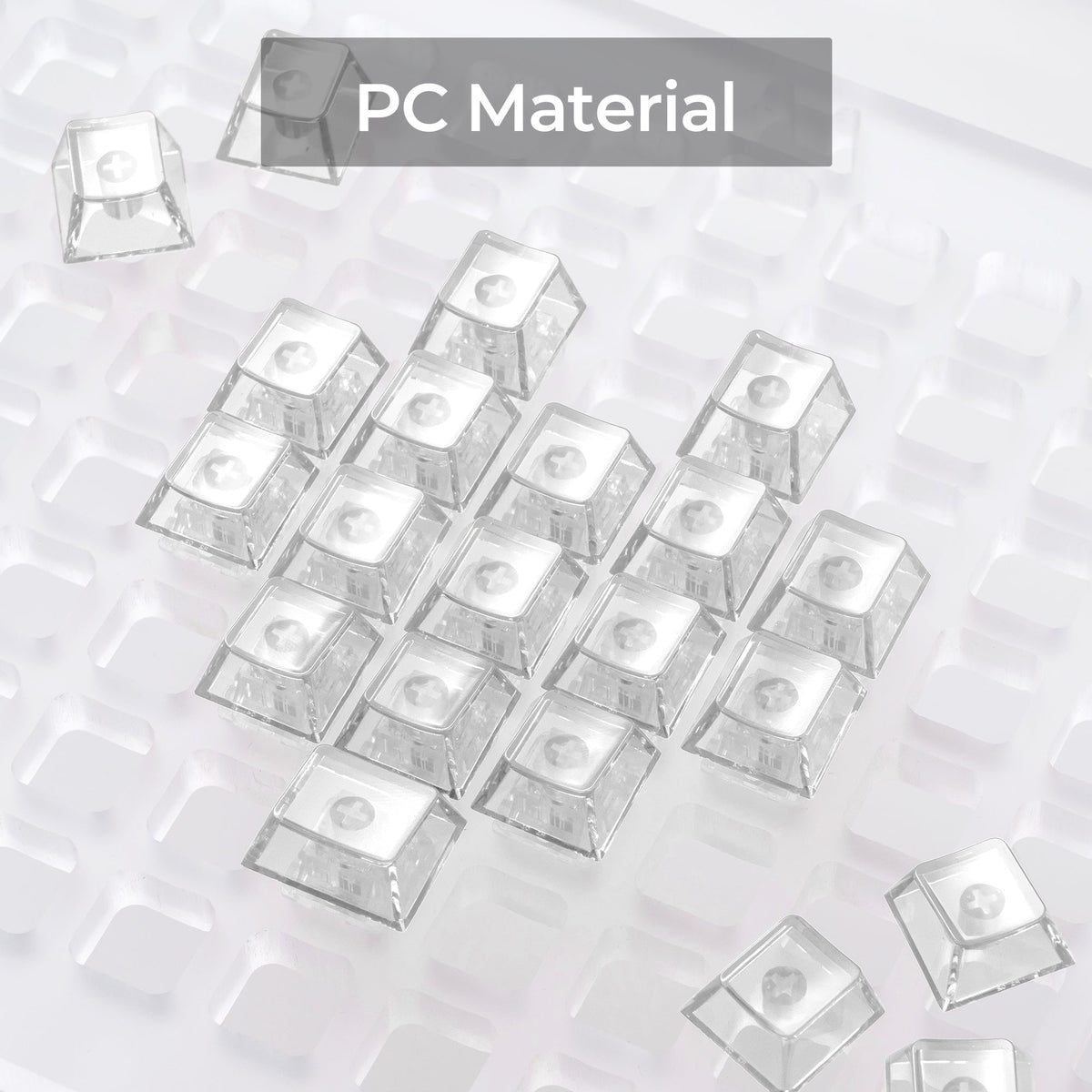 XVX Fizz Heart Series Cherry Profile PC 21-Key Artisan Keycap Set
