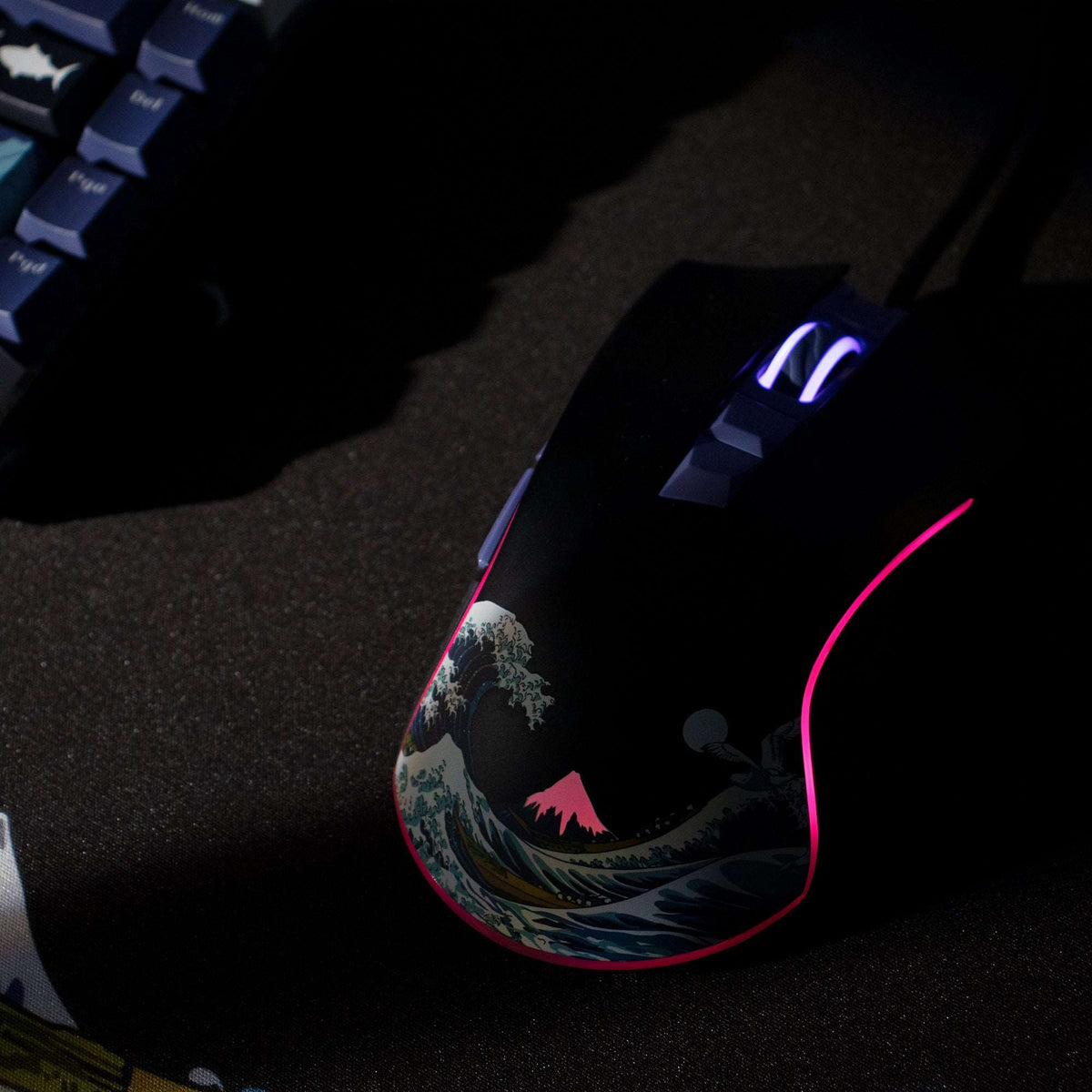XVX G705 Kanagawa Themed Programmable Wired Gaming Mouse