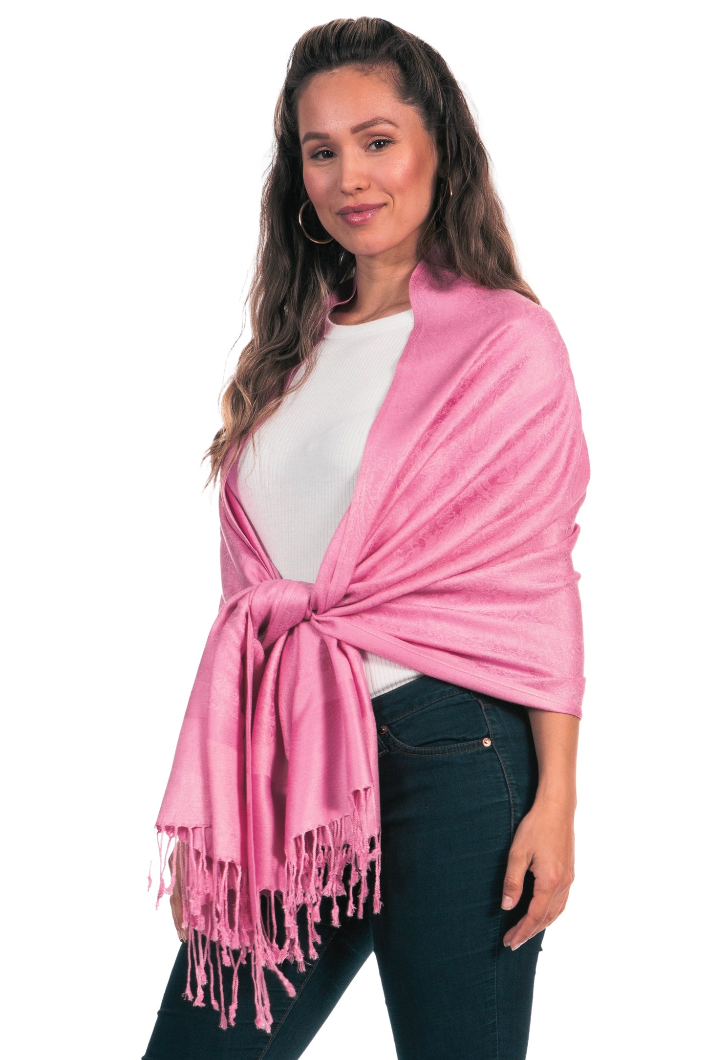 Sakkas 70" x 28" Paisley Self-Design Pashmina Shawl / Wrap / Stole