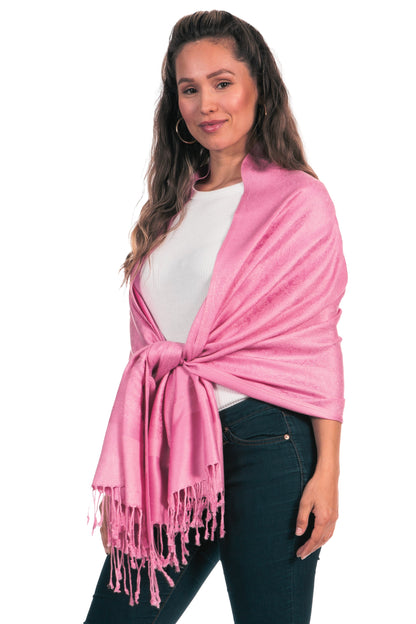 Sakkas 70" x 28" Paisley Self-Design Pashmina Shawl / Wrap / Stole