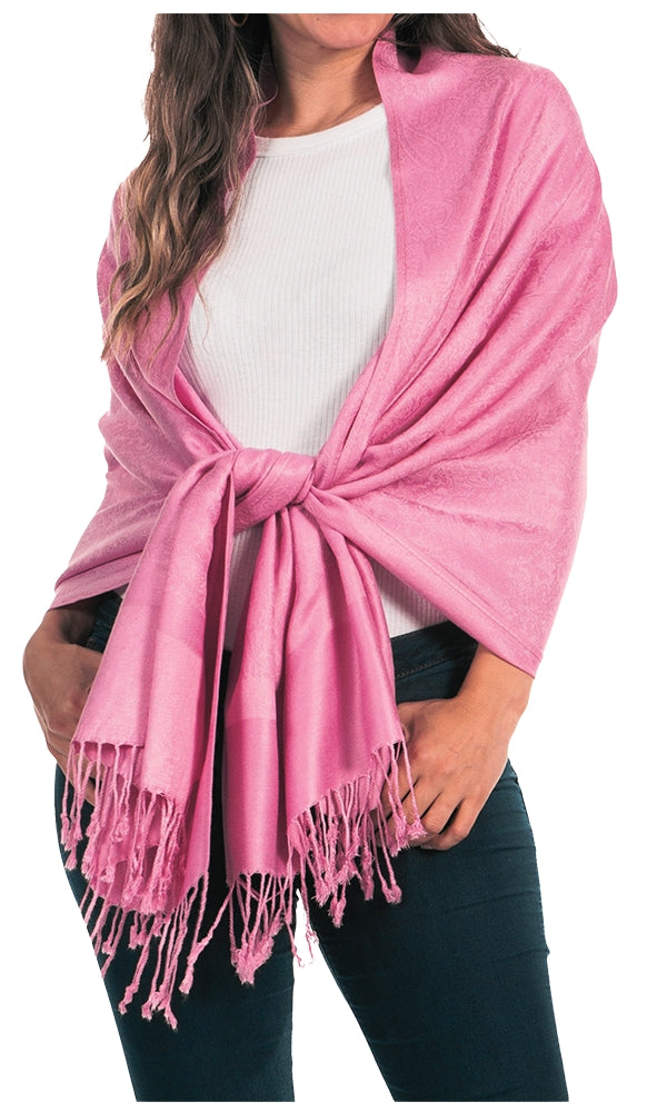 Sakkas 70" x 28" Paisley Self-Design Pashmina Shawl / Wrap / Stole