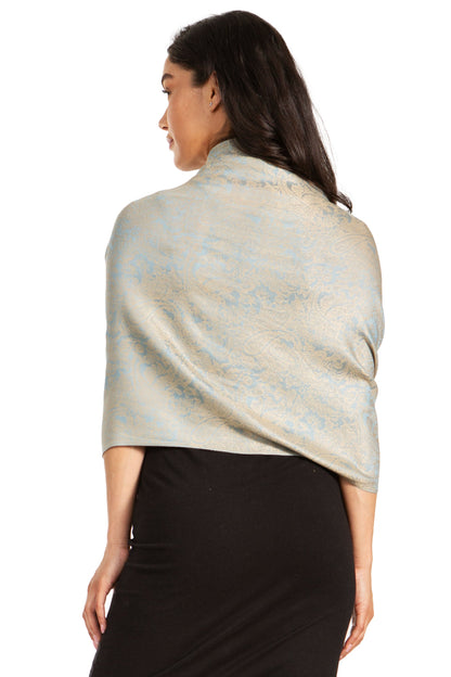 Sakkas 70" x 28" Paisley Self-Design Pashmina Shawl / Wrap / Stole
