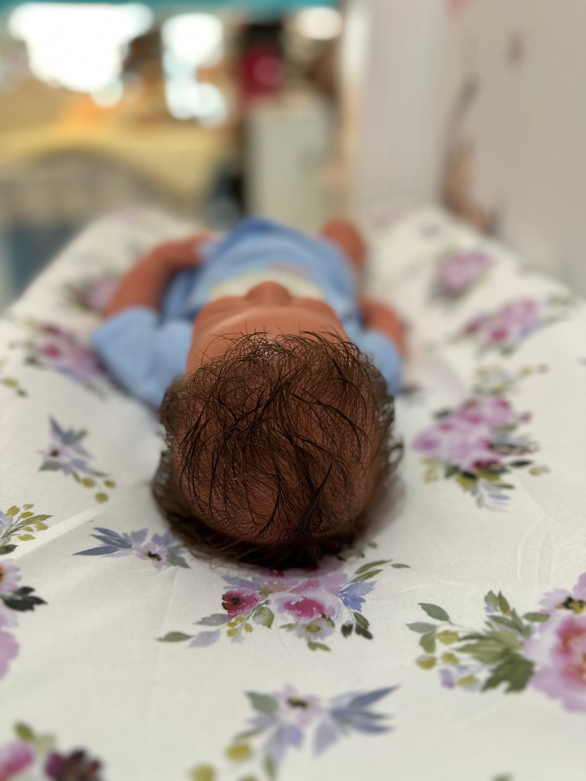 Hendrix 19” W/ short NEWBORN HAIR straight Full Silicone Boy Tan Skin Tone open mouth tat 10-15 days