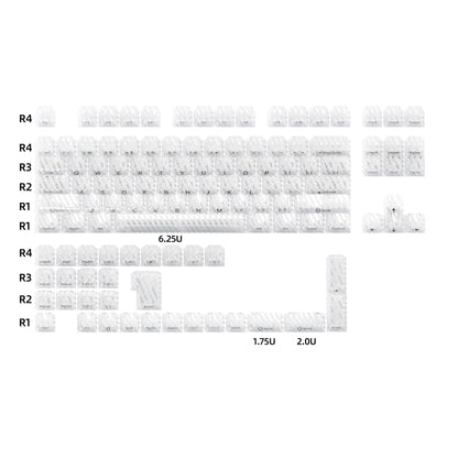 XVX Carbon Fiber Textured Cherry Profile PC Keycap Set