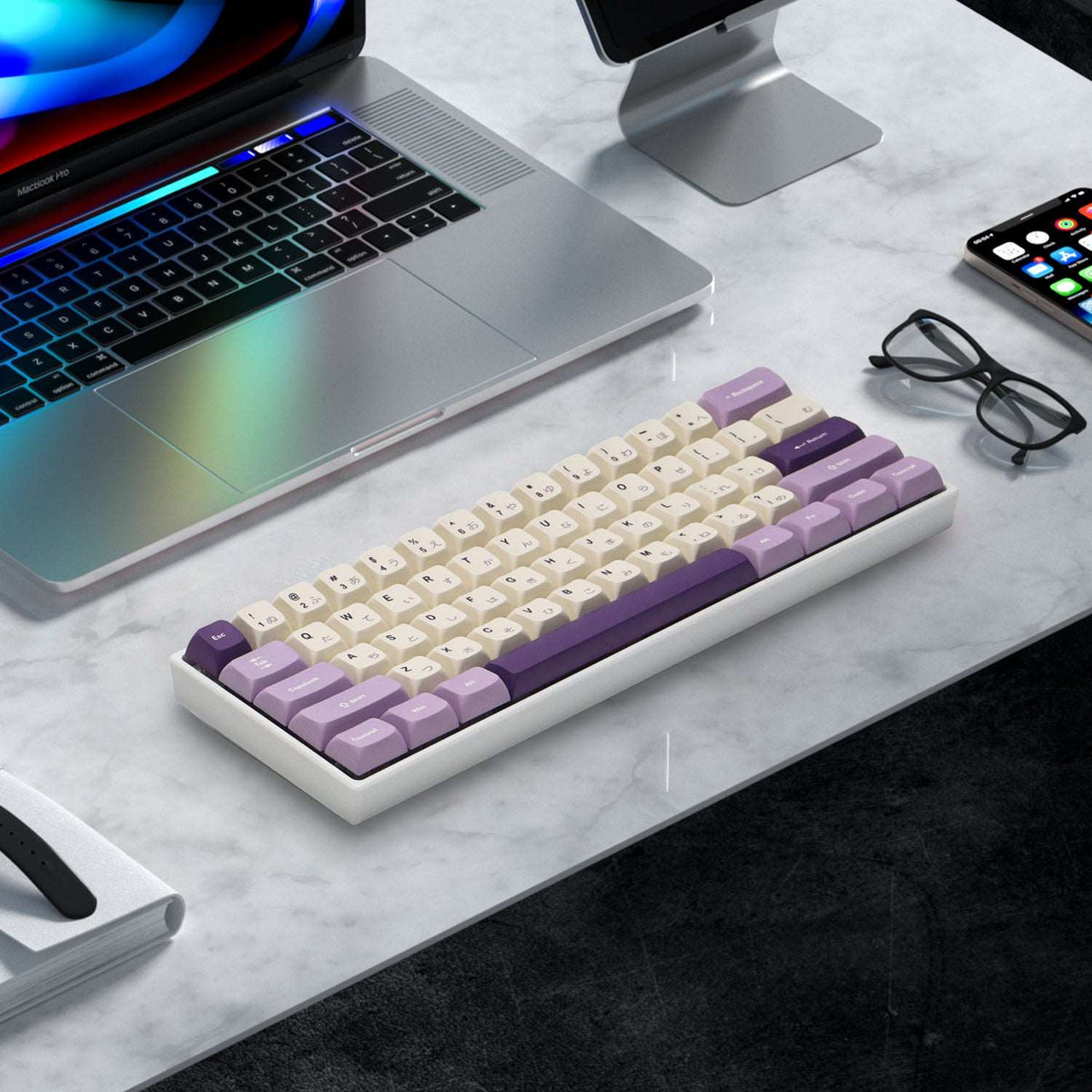 XVX Lavender Purple Dye-Sublimation XVX Profile 123-Key PBT Keycap Set