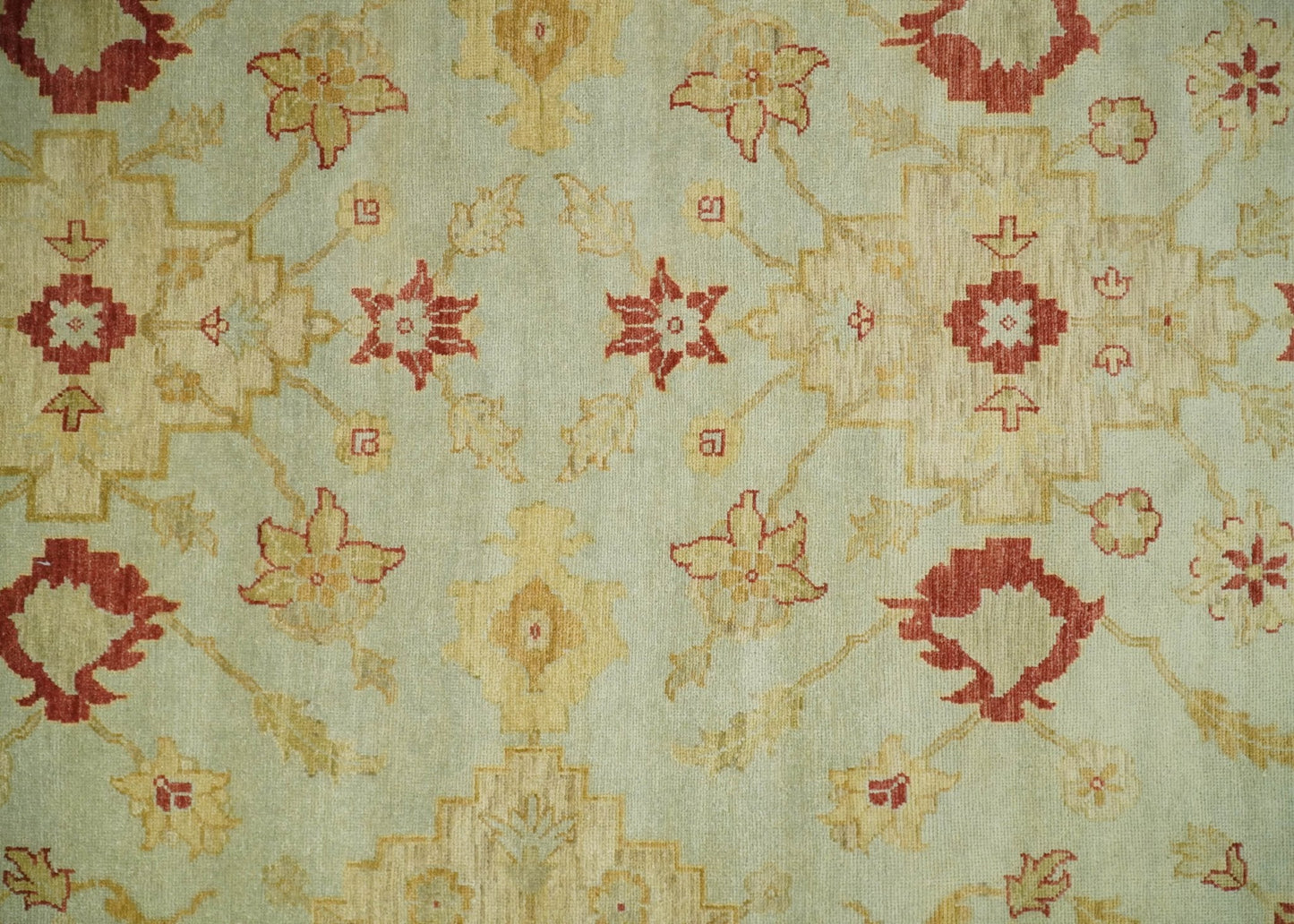 8x10 Fine Hand Knotted Beige and Rust Traditional Vintage Persian Antique Wool Rug