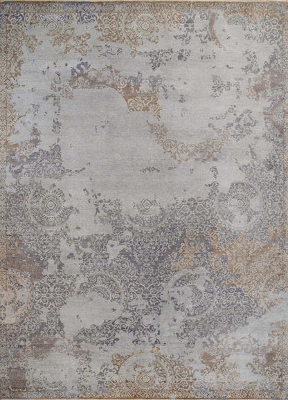 Brown Traditional Style Hand Knotted Wool 8x10 Area Rug
