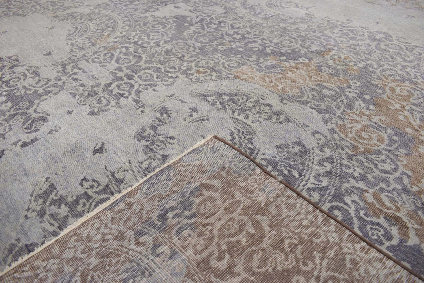 Brown Traditional Style Hand Knotted Wool 8x10 Area Rug