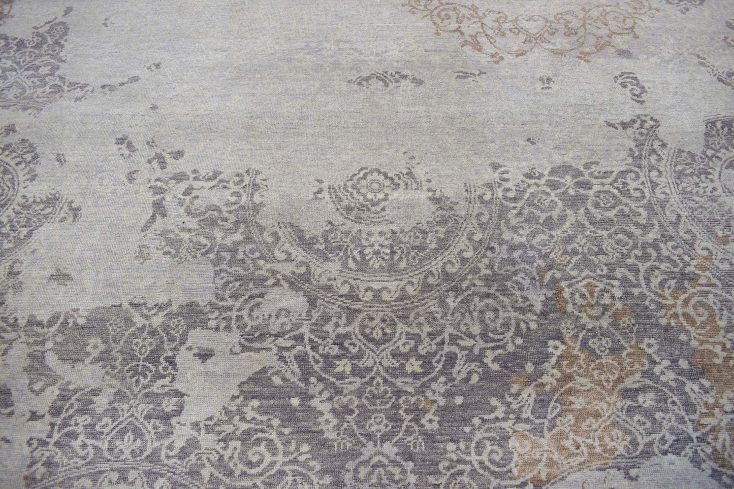 Brown Traditional Style Hand Knotted Wool 8x10 Area Rug