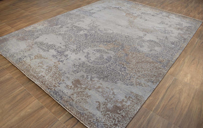 Brown Traditional Style Hand Knotted Wool 8x10 Area Rug