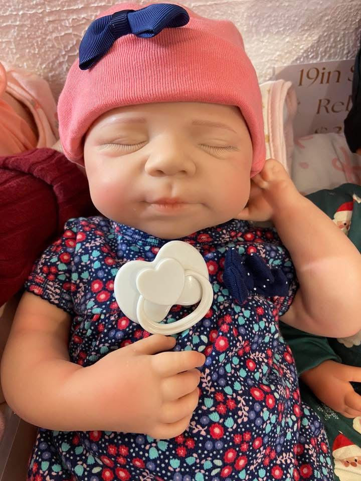 Paisleigh 19” Full Silicone baby Reborn newborn Fair Skin Tone approx 7.3lbs open mouth
