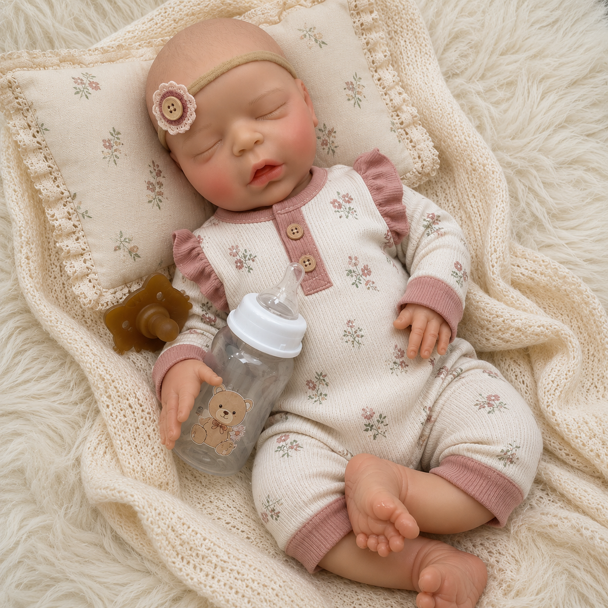 Piper 18in Full Silicone Baby Girl open mouth approx 6lbs